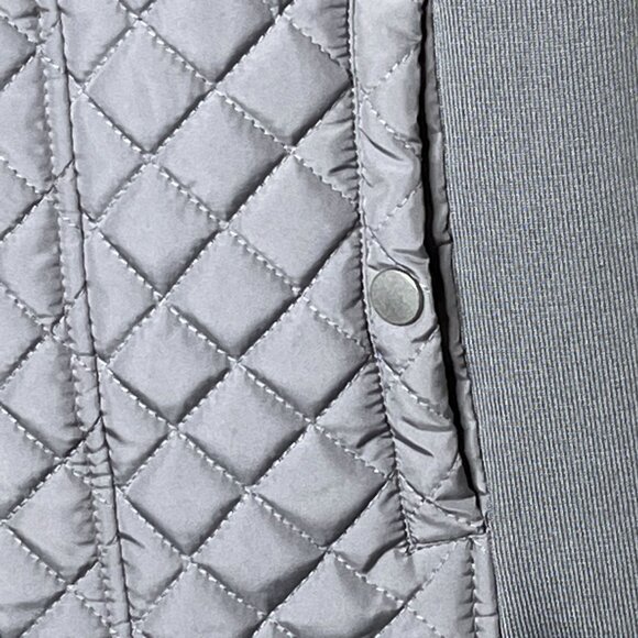 Kim Rogers Vest Womens Small Jacket Sleeveless Quilted Full Zip Fall Coat Gray - Picture 5 of 12